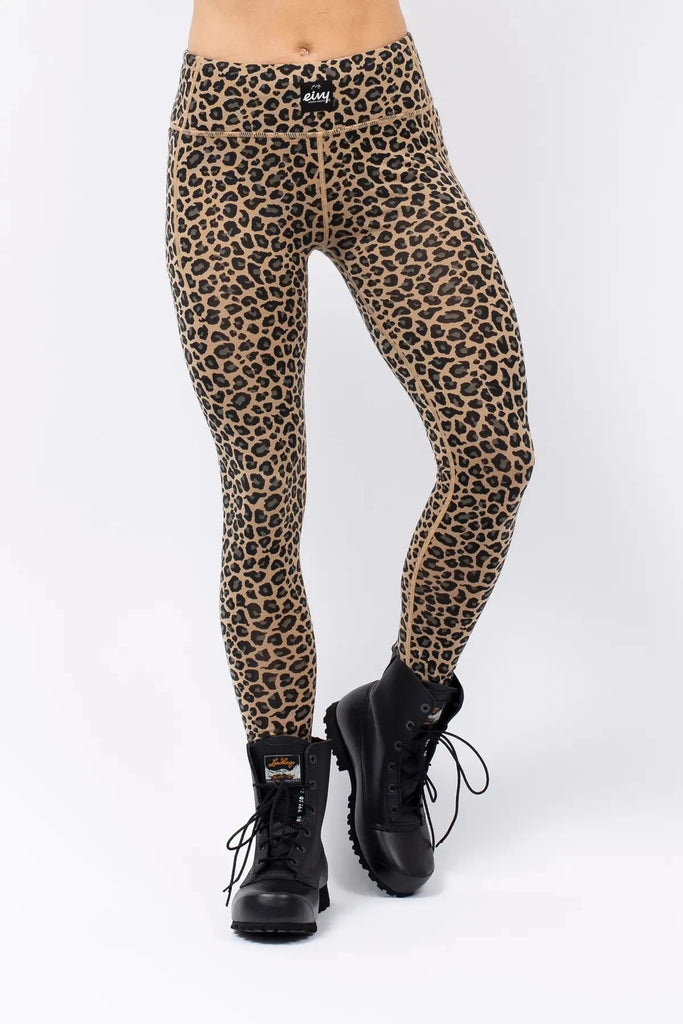 Eivy Pocket Merino Wool Tights Leopard M 