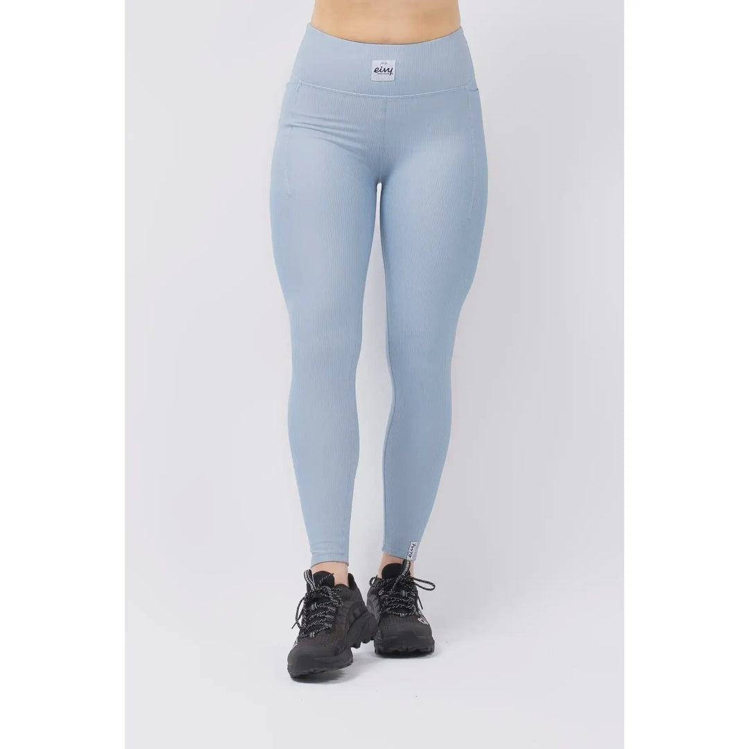 Eivy Pocket Rib Tights Faded Fog S 