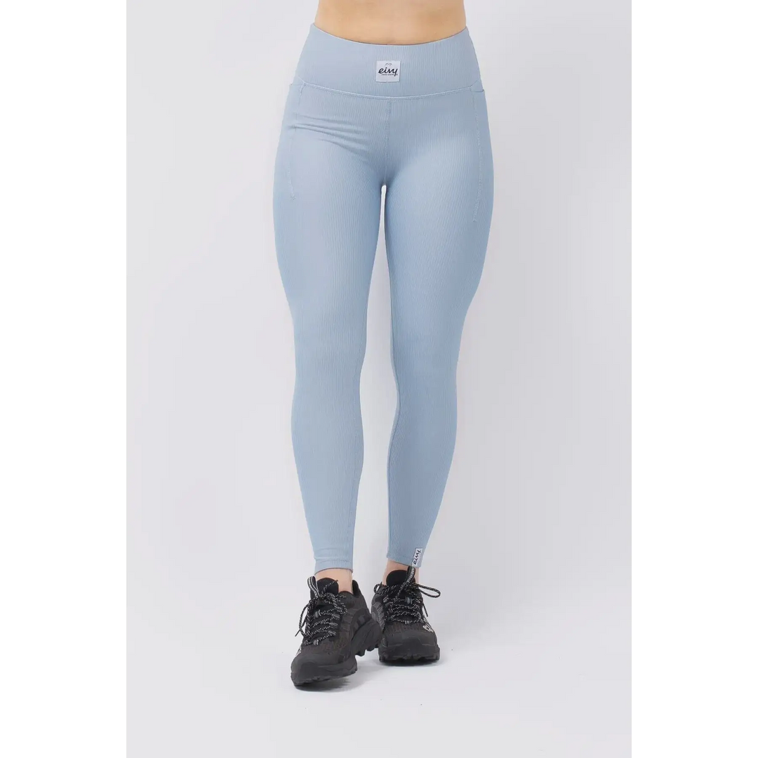 Eivy Pocket Rib Tights Faded Fog S 