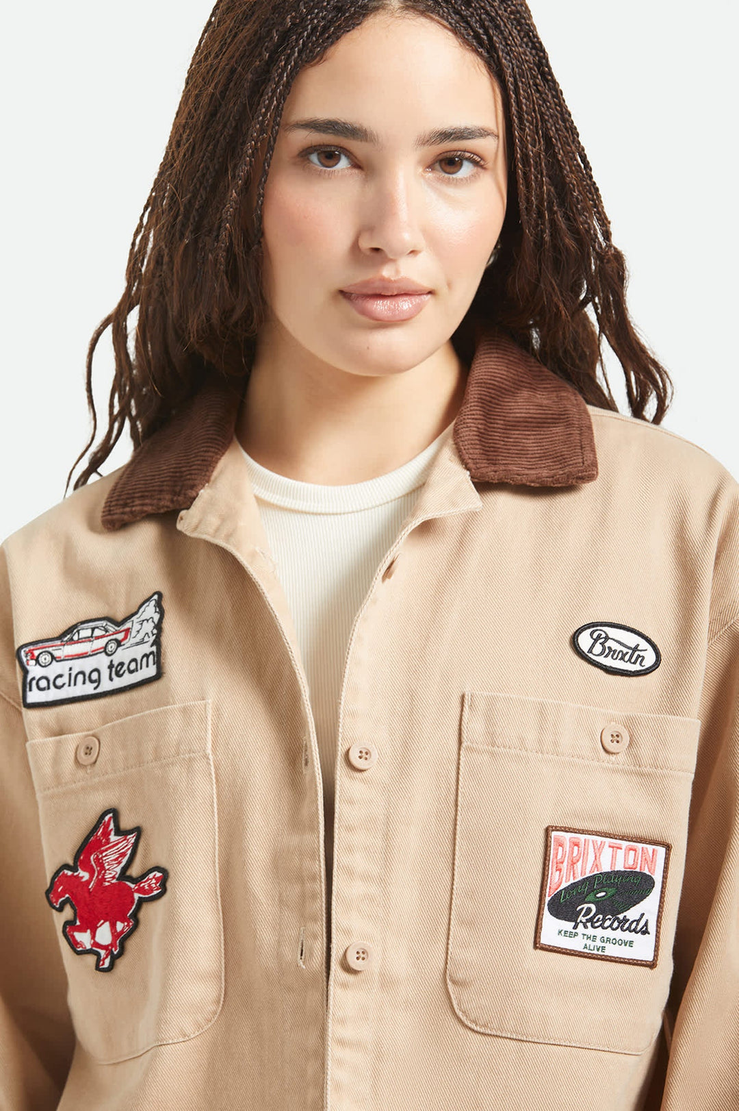 Brixton Utopia Patchwork Overshirt