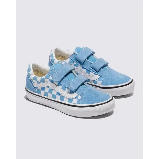 Vans Old Skool V Youth - Colour Theory Checkerboard Heritage Blue 