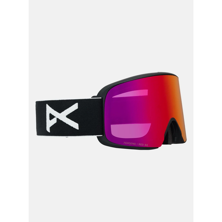 Anon M6 Goggles + Bonus Lens + MFI® Face Mask Black / Perceive Sunny Red / Cloudy Burst 