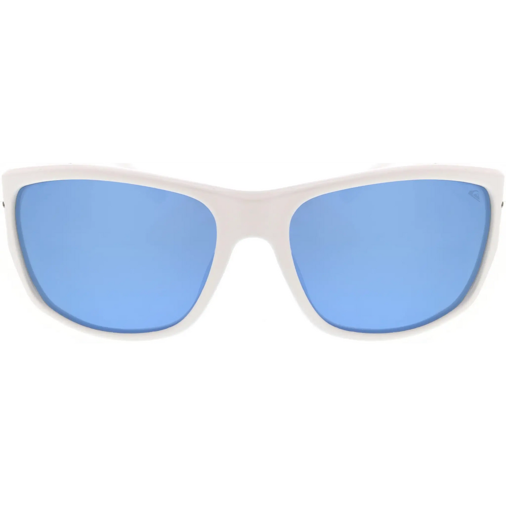 Quiksilver Wind Wave Polarised Sunglasses - White / Ice Blue Mirror