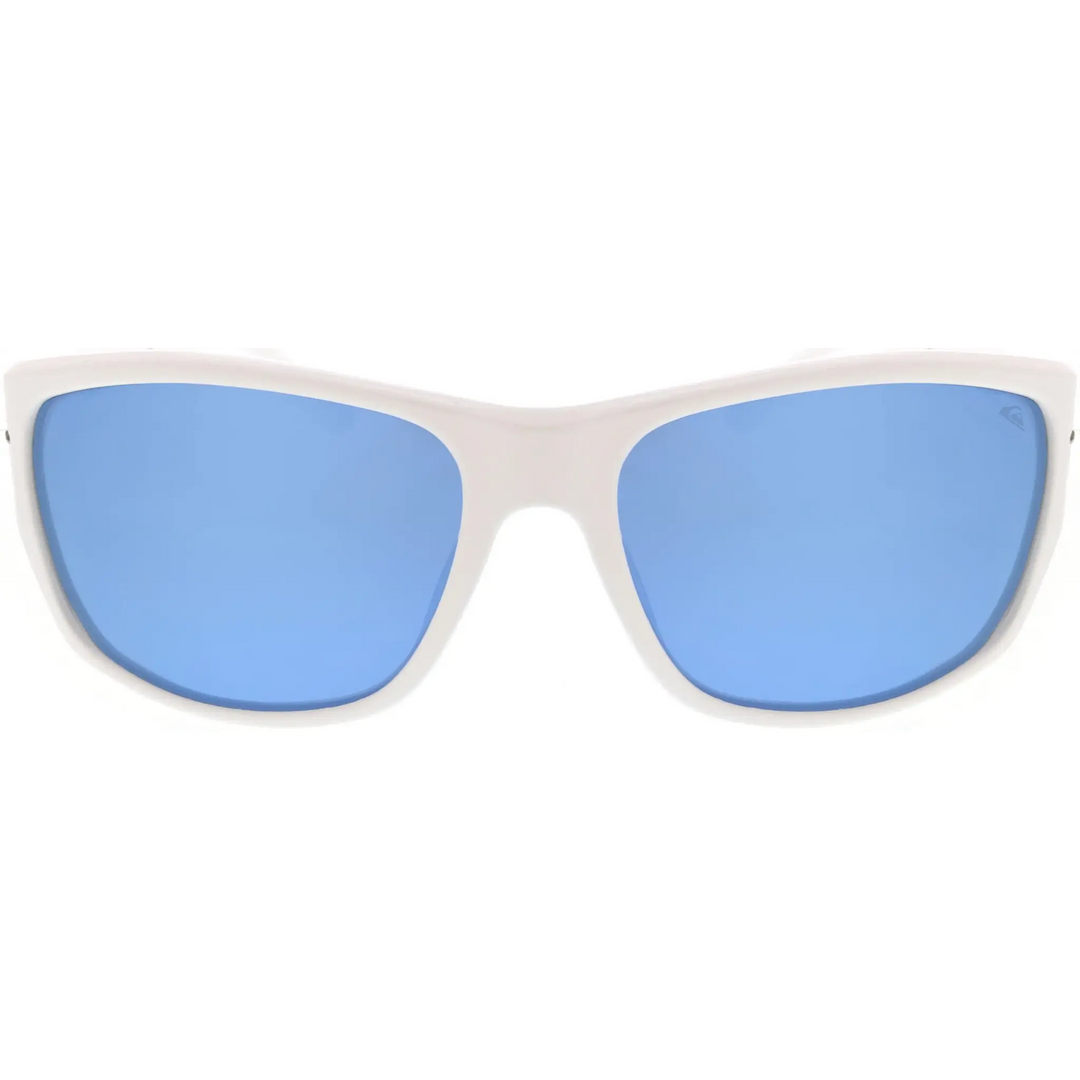 Quiksilver Wind Wave Polarised Sunglasses - White / Ice Blue Mirror