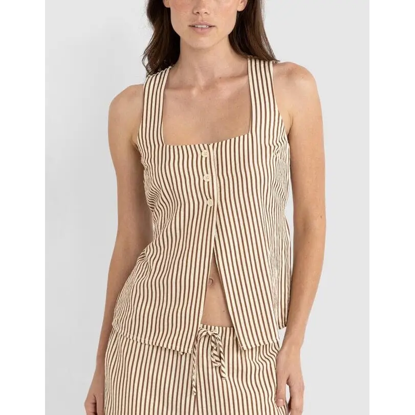 Rhythm Cove Stripe Long Vest 