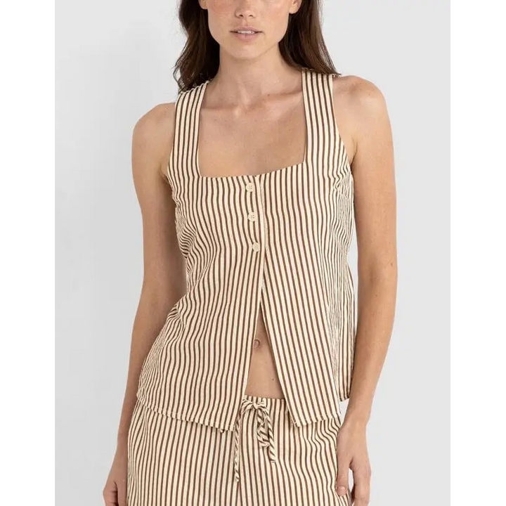 Rhythm Cove Stripe Long Vest 