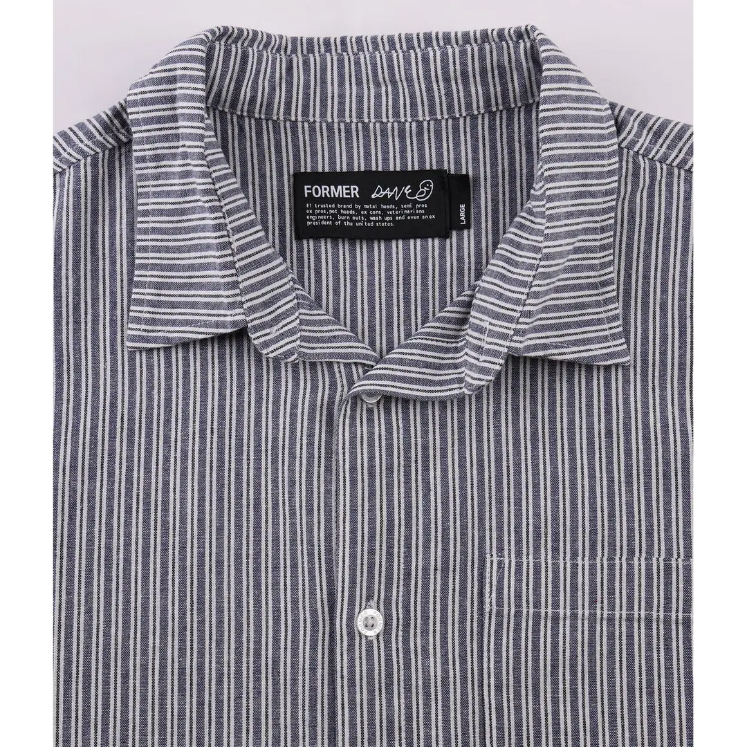 Former Reynolds Stripe Shirt - Bone / Navy - M