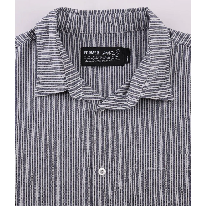 Former Reynolds Stripe Shirt - Bone / Navy - M