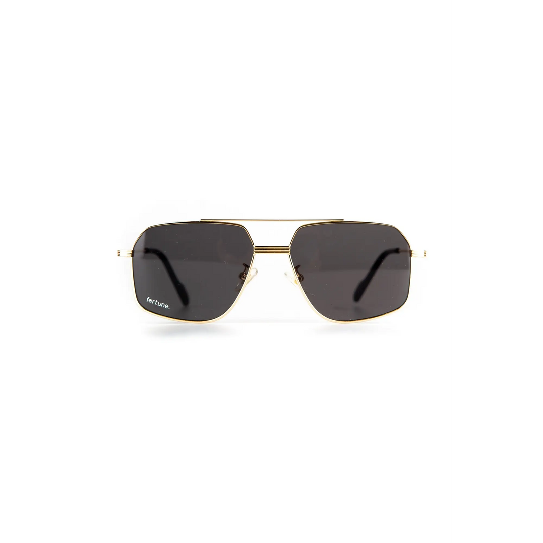 Fortune Omega Sunglasses Gold / Black Lens 