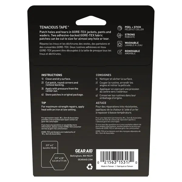 Gear Aid GORE-TEX Patches 6cm Hex & 10cm Rectangle