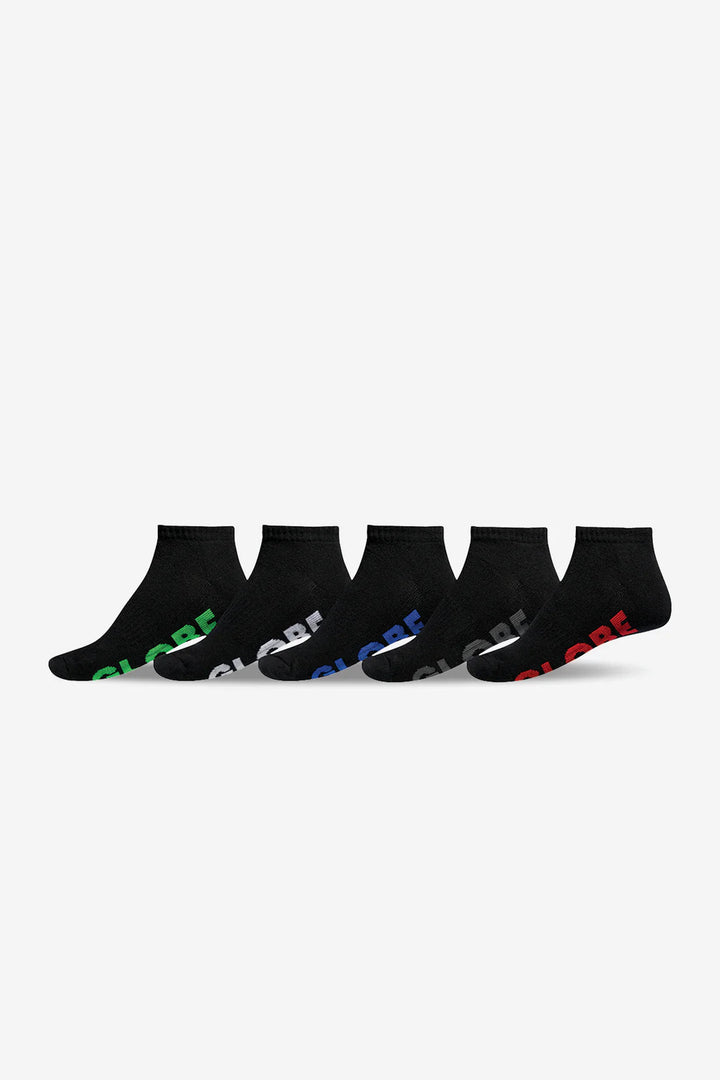 Globe Boys Stealth Ankle Sock 5-Pack Black 