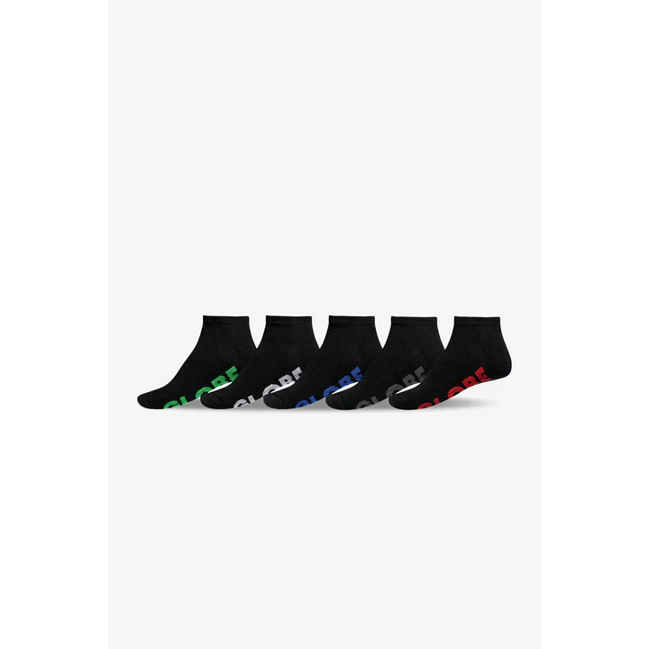 Globe Boys Stealth Ankle Sock 5-Pack Black 