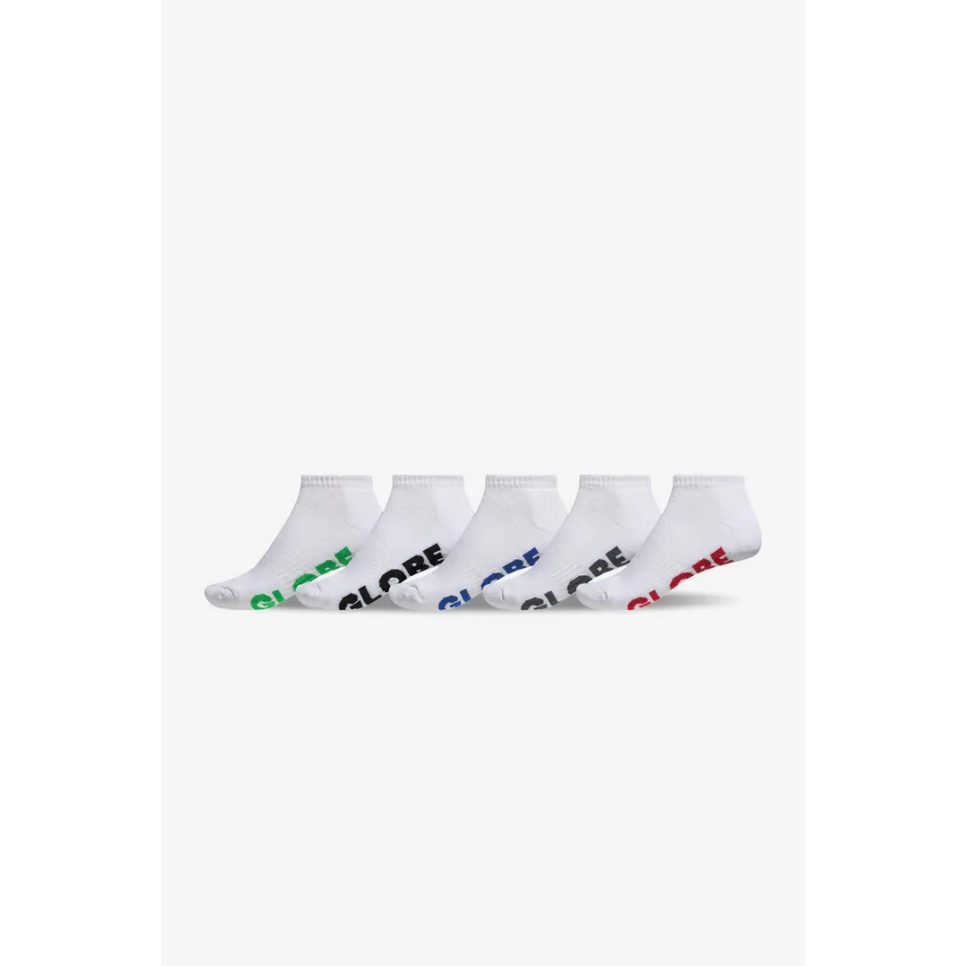 Globe Boys Stealth Ankle Sock 5-Pack White 