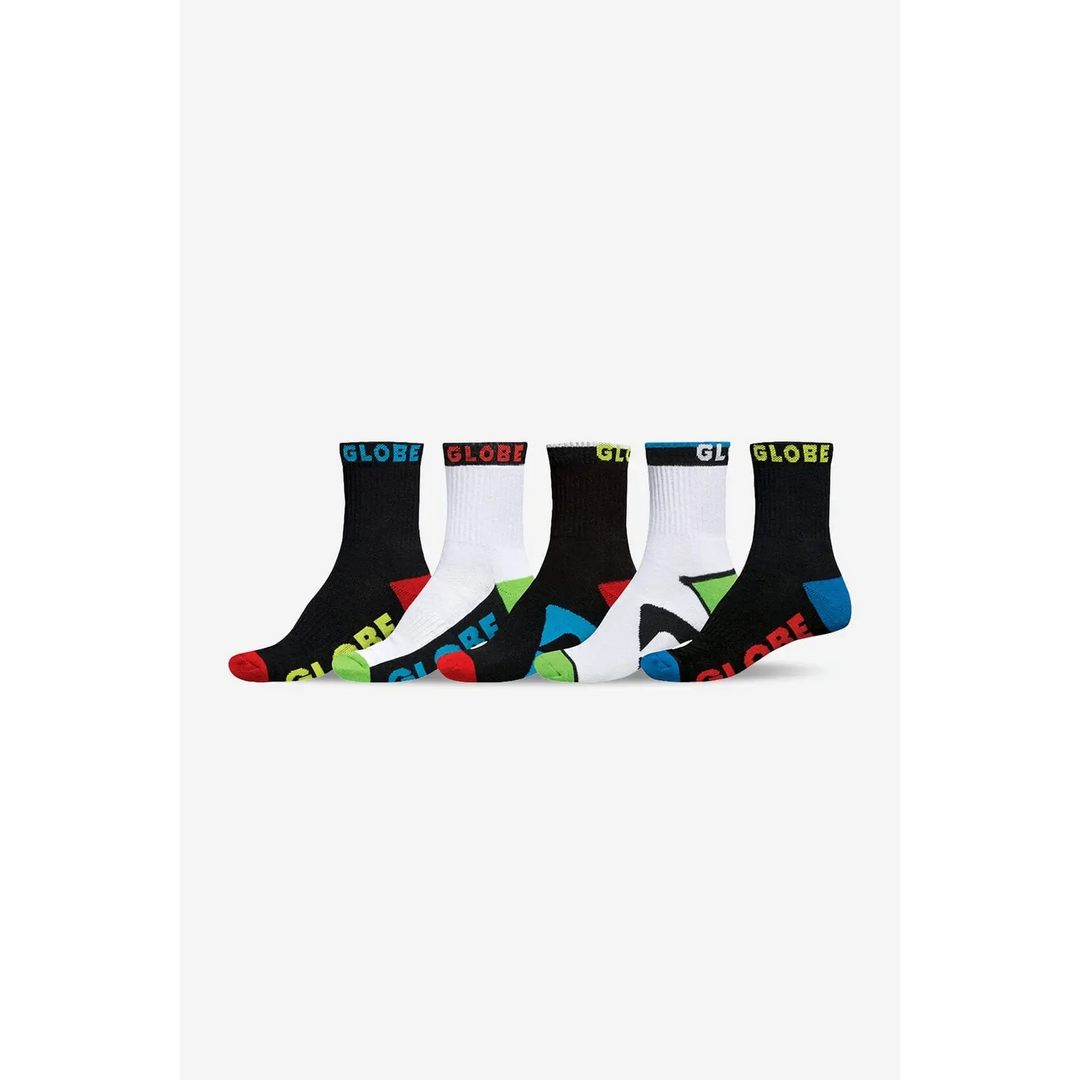 Globe Destroyer Crew Youth Socks 5-Pack 