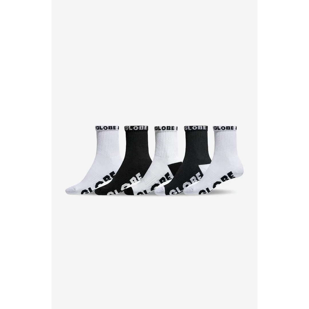 Globe Quarter Youth Socks 5-Pack 
