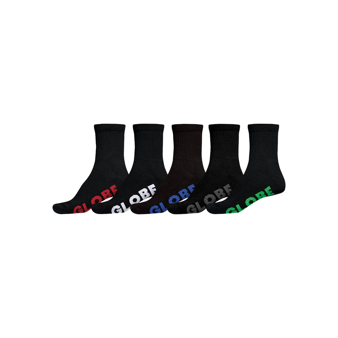 Globe Stealth Crew Socks 5 Pack Black 