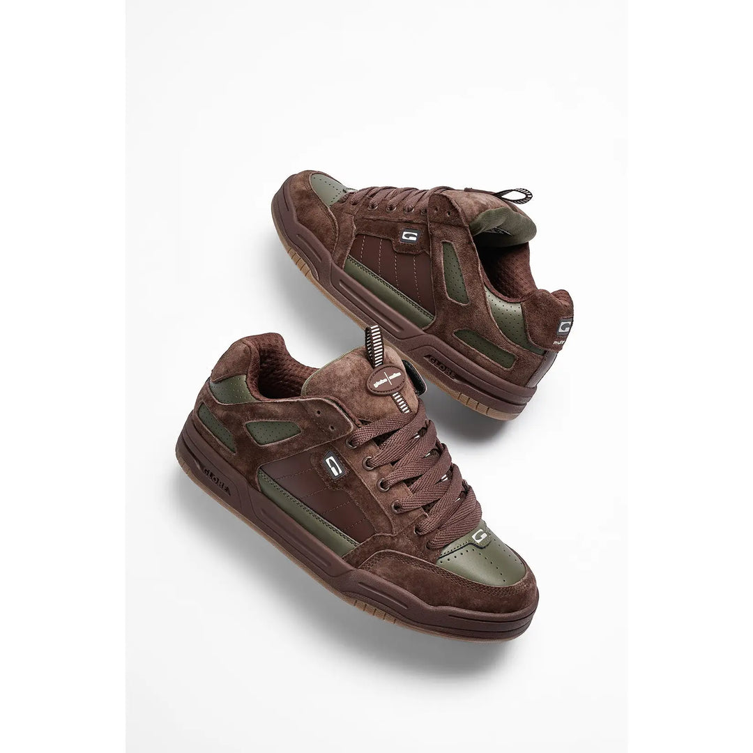 Globe Tilt Prime Shoes - Brown / Olive / Mullen
