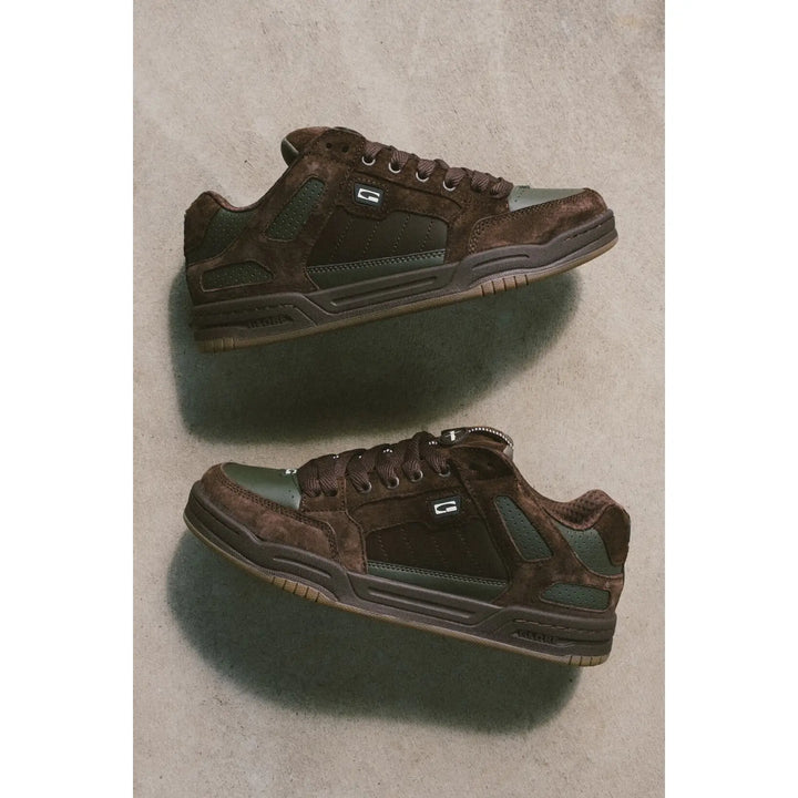 Globe Tilt Prime Shoes - Brown / Olive / Mullen