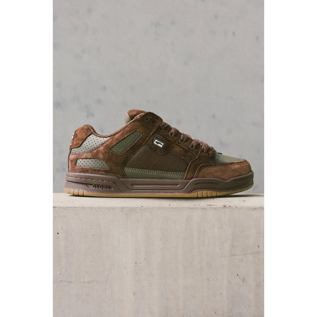 Globe Tilt Prime Shoes - Brown / Olive / Mullen