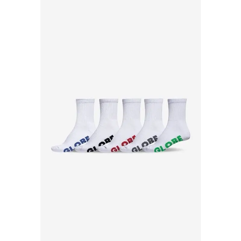 Globe Boys Stealth Crew Sock 5-Pack White 