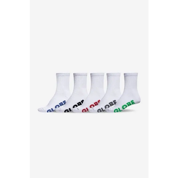 Globe Boys Stealth Crew Sock 5-Pack White 