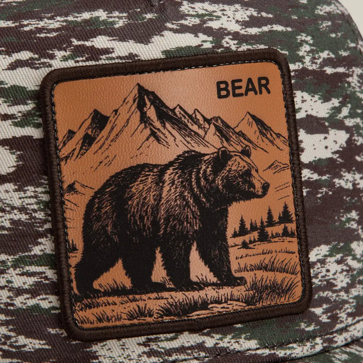 Goorin Bros Camo Engraved Bear Trucker Cap - Camouflage