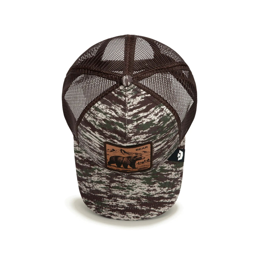 Goorin Bros Camo Engraved Bear Trucker Cap - Camouflage