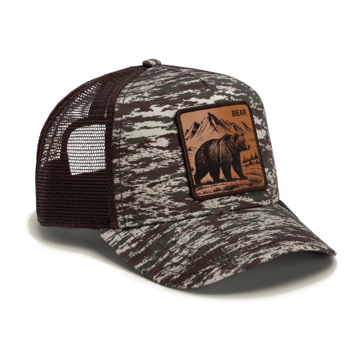 Goorin Bros Camo Engraved Bear Trucker Cap - Camouflage