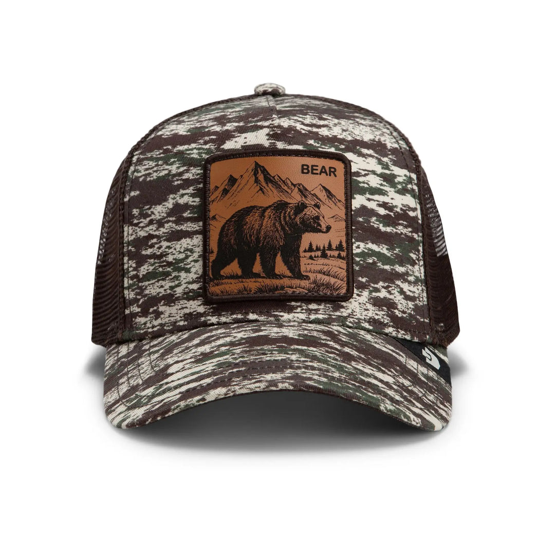 Goorin Bros Camo Engraved Bear Trucker Cap - Camouflage