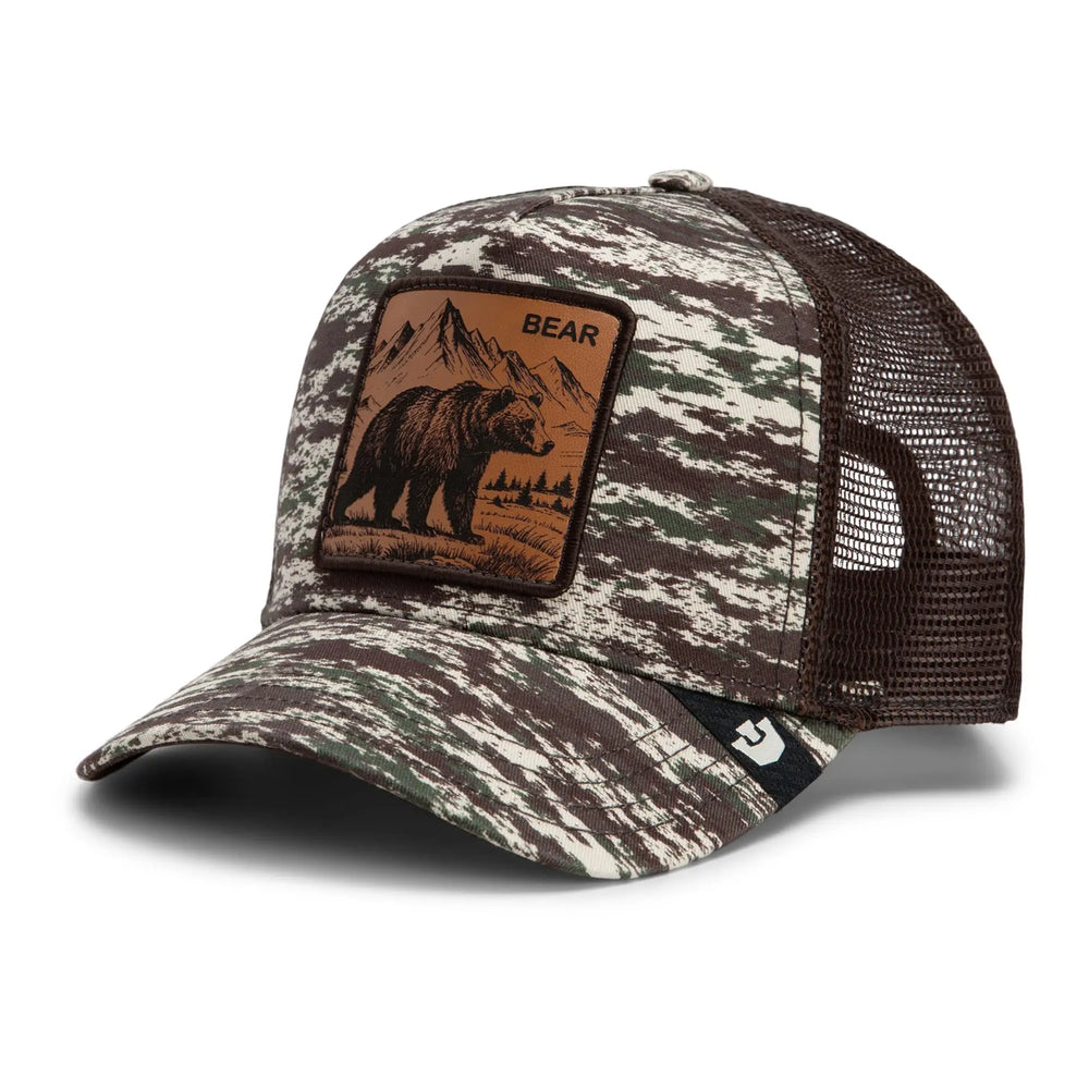 Goorin Bros Camo Engraved Bear Trucker Cap - Camouflage