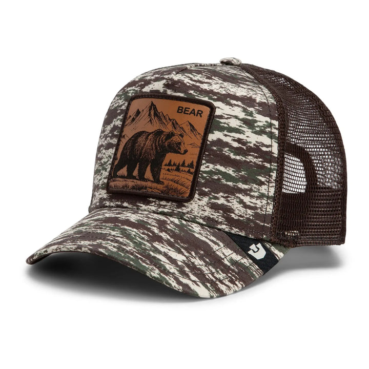 Goorin Bros Camo Engraved Bear Trucker Cap - Camouflage