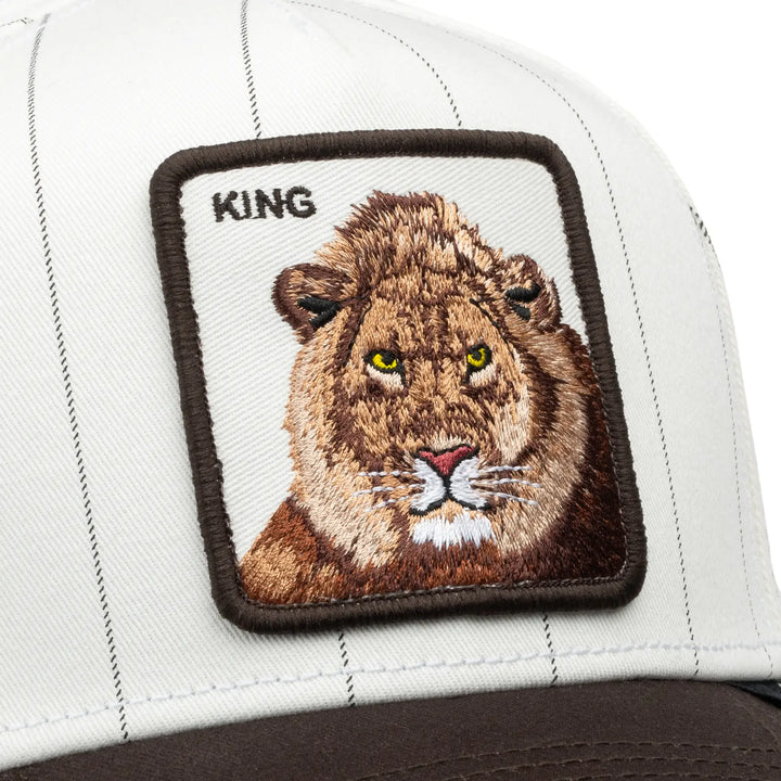 Goorin Pinstripe Lion Trucker Cap - Mineral Grey