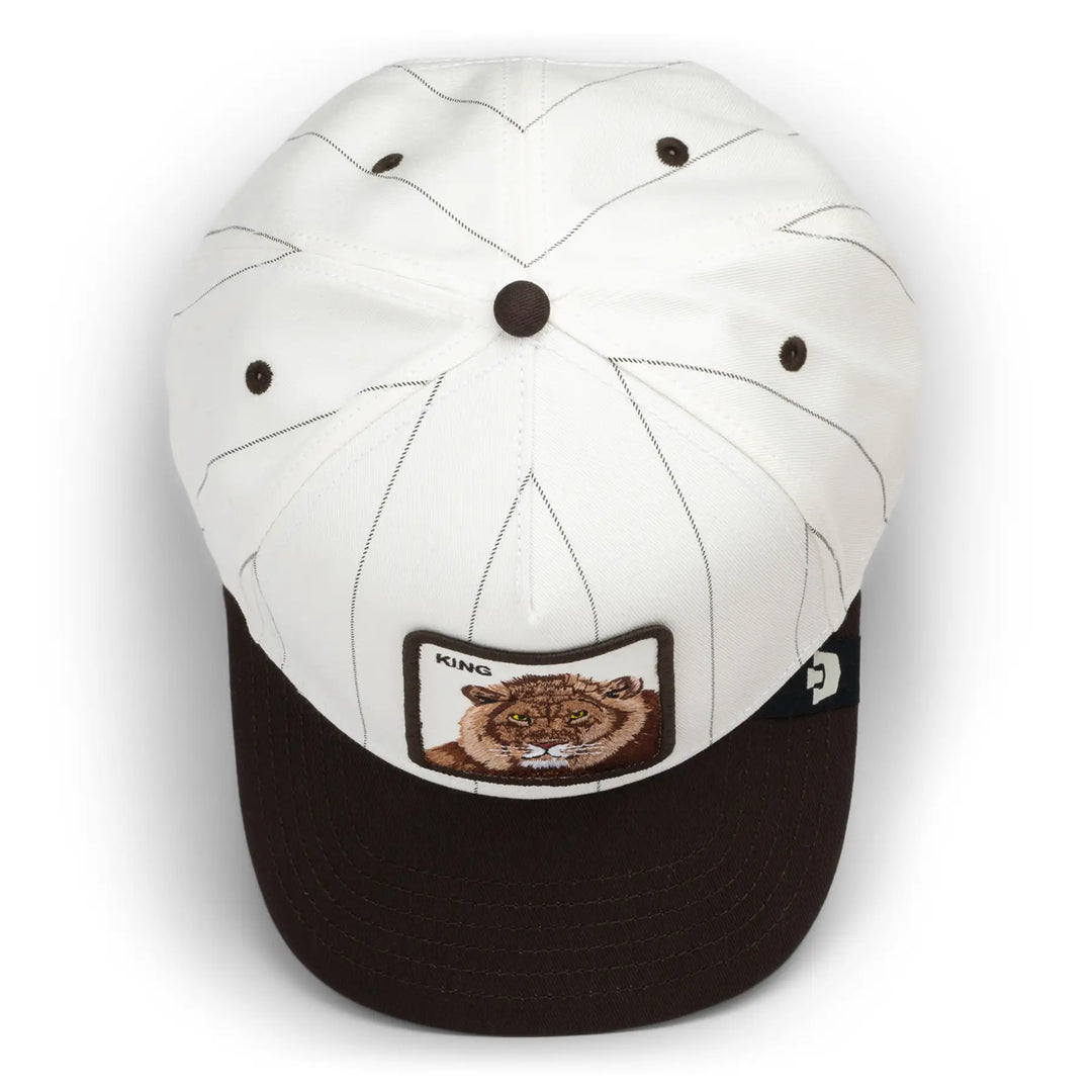 Goorin Pinstripe Lion Trucker Cap - Mineral Grey