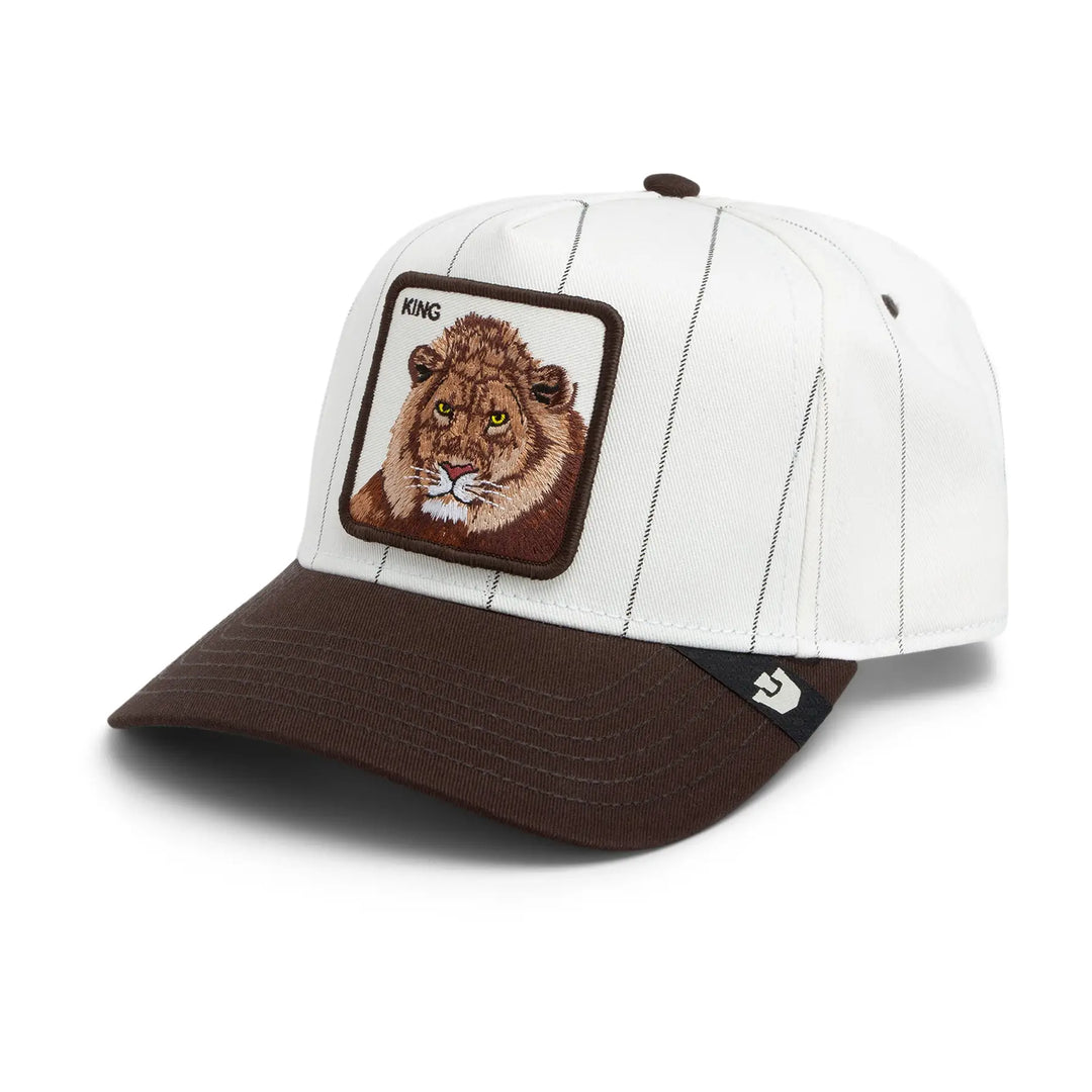 Goorin Pinstripe Lion Trucker Cap - Mineral Grey