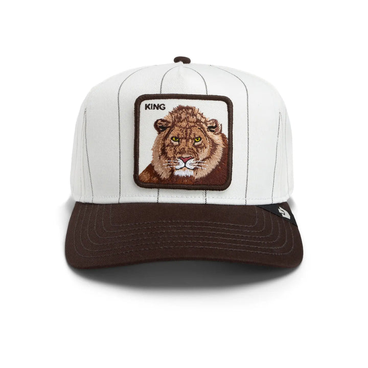 Goorin Pinstripe Lion Trucker Cap - Mineral Grey