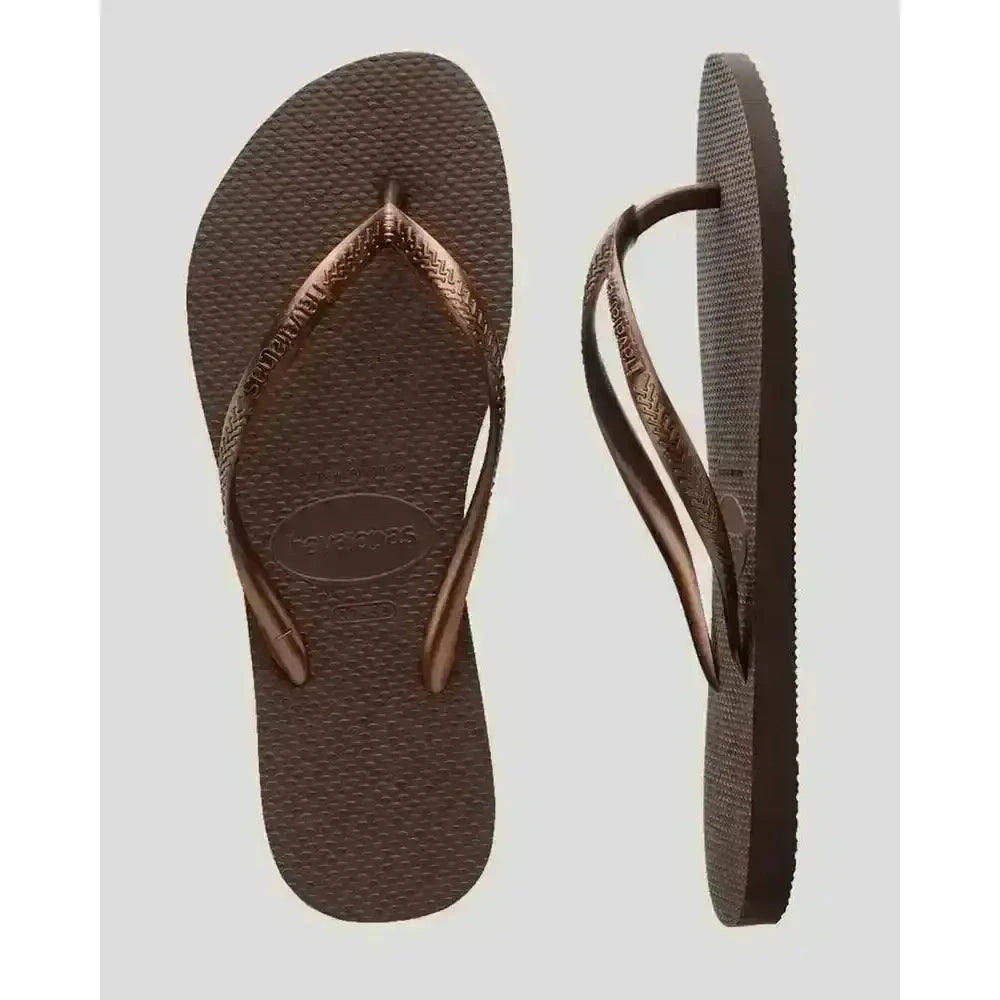 Havaianas Slim Jandals Dark Brown 39/40 Brazil 