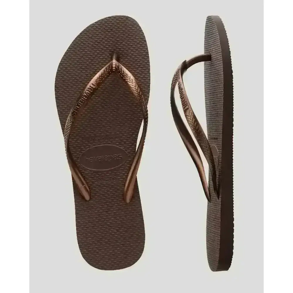 Havaianas Slim Jandals Dark Brown 39/40 Brazil 