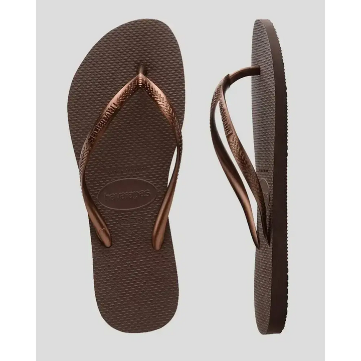 Havaianas Slim Jandals Dark Brown 39/40 Brazil 