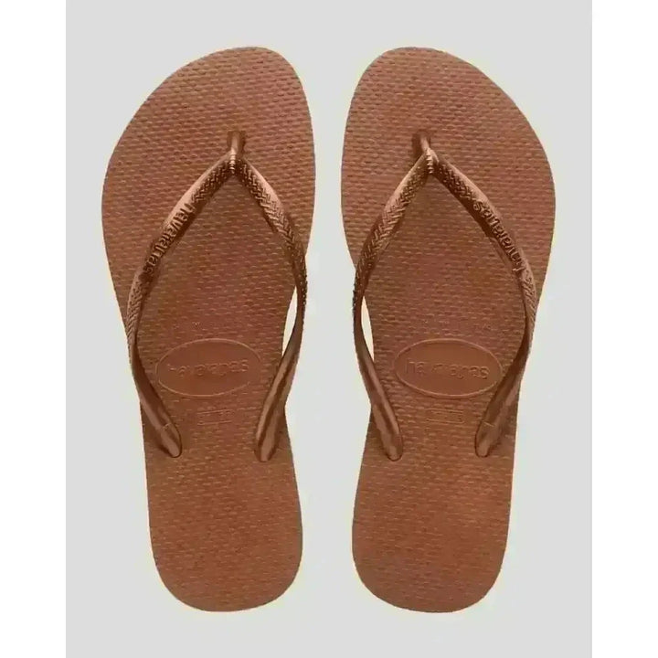 Havaianas Slim Jandals Rust / Metallic Copper 41/42 Brazil 