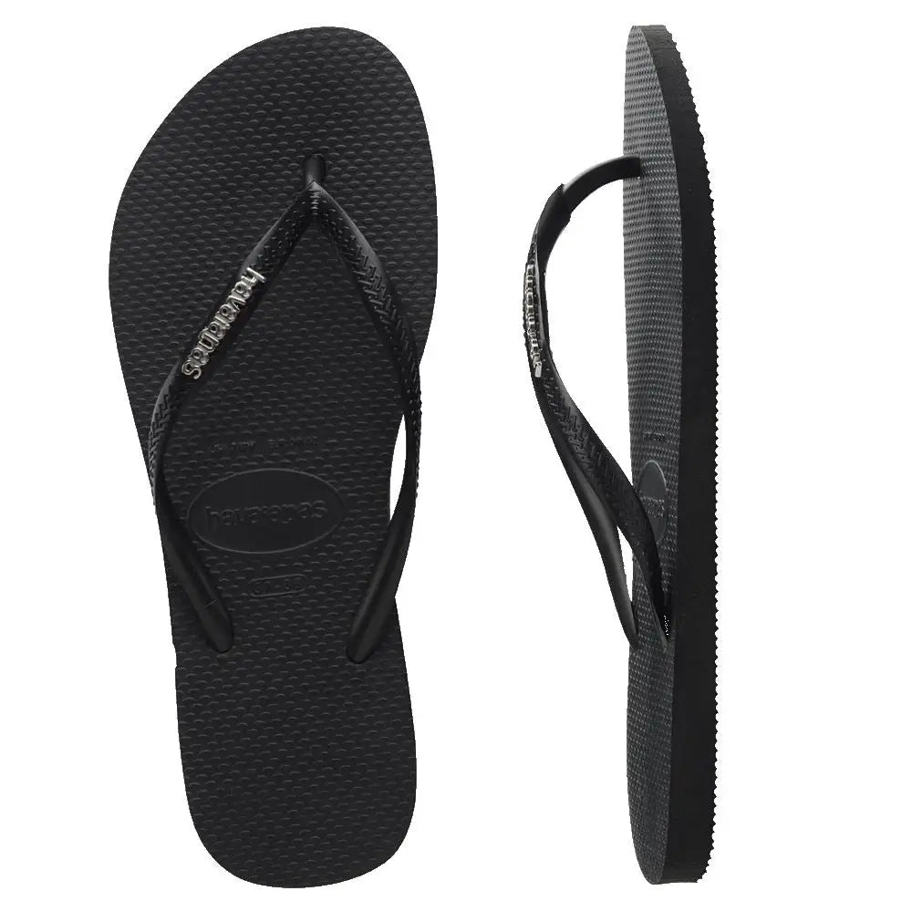Havaianas Slim Logo Metallic Jandals 
