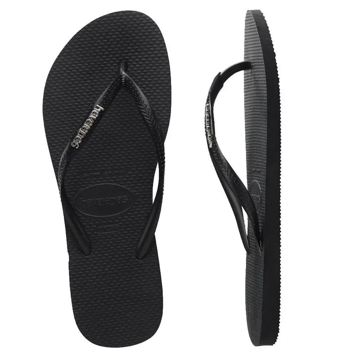 Havaianas Slim Logo Metallic Jandals 