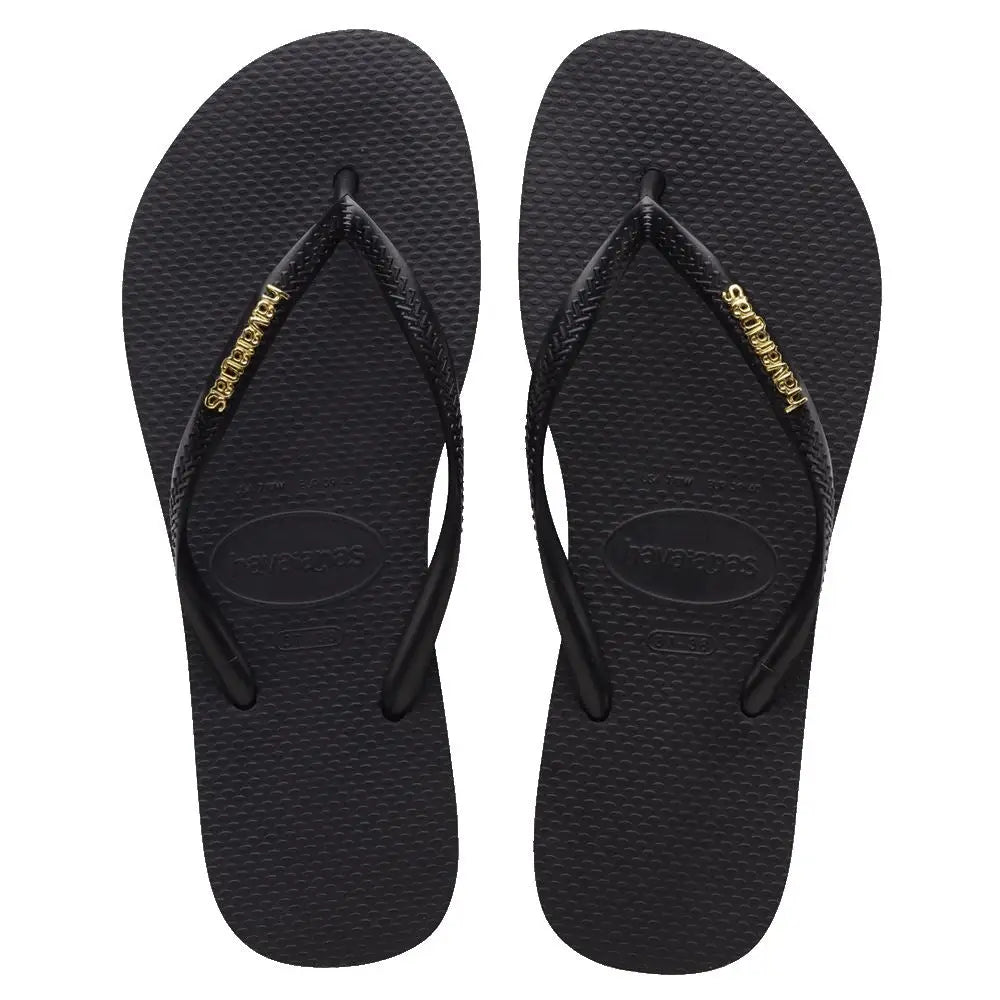 Havaianas Slim Logo Metallic Jandals 