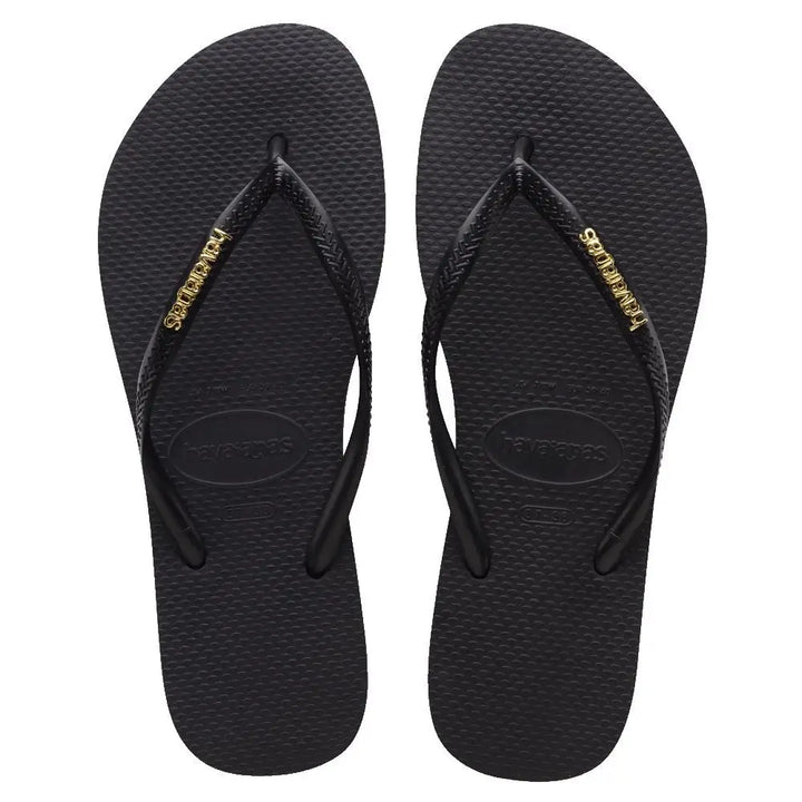Havaianas Slim Logo Metallic Jandals 