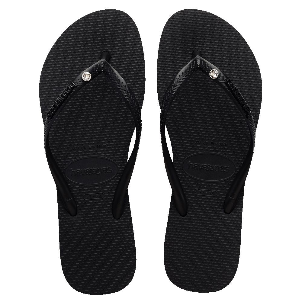 Havaianas Slim Logo Swarovski II Crystal Jandals 