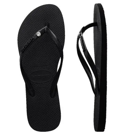 Havaianas Slim Logo Swarovski II Crystal Jandals 