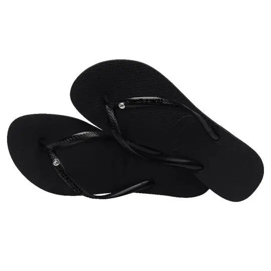 Havaianas Slim Logo Swarovski II Crystal Jandals 
