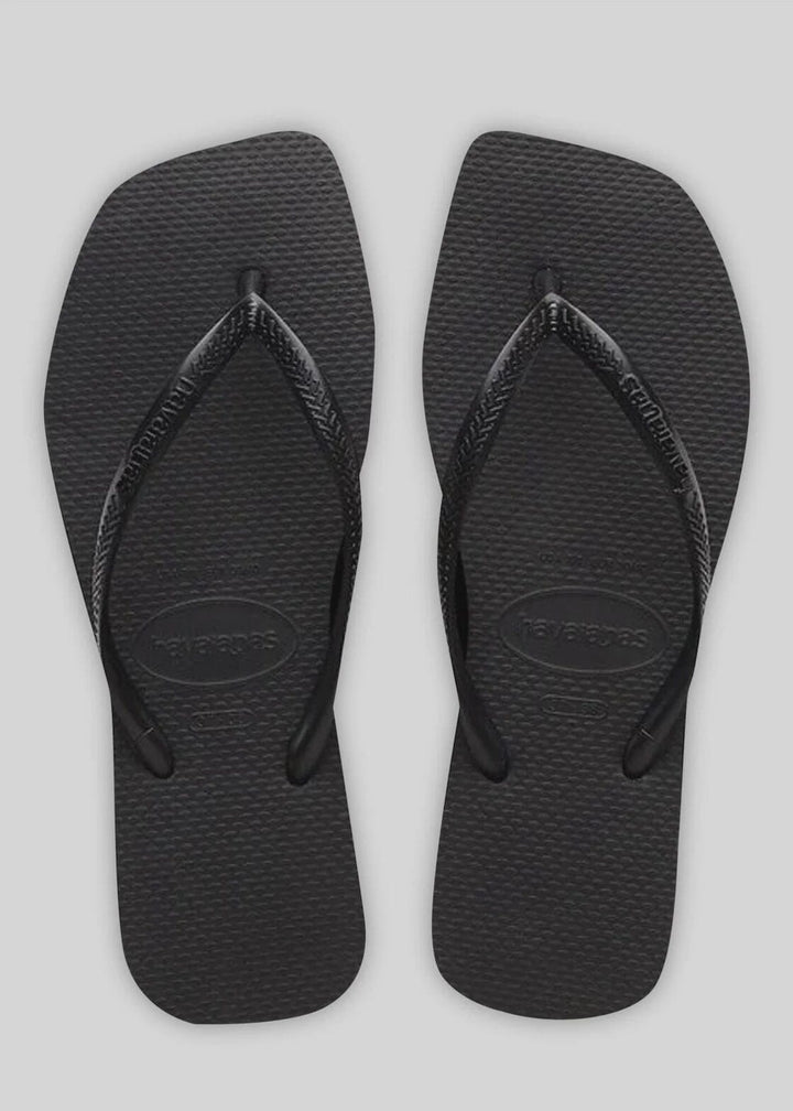 Havaianas Slim Square Solid Jandals - Black 