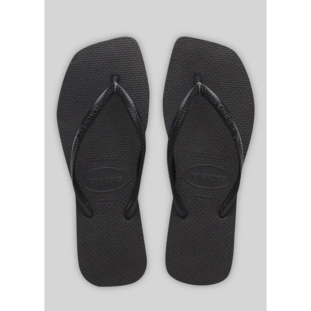 Havaianas Slim Square Solid Jandals - Black 