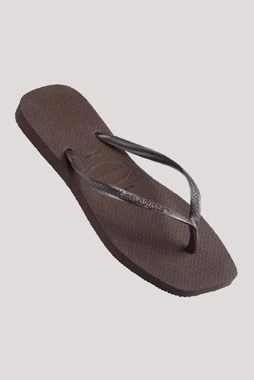 Havaianas Slim Square Solid Jandals - Brown 