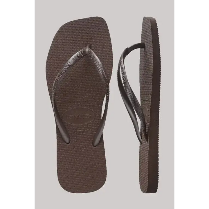 Havaianas Slim Square Solid Jandals - Brown 